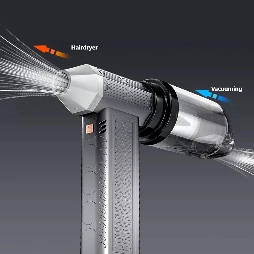 130000RPM  2 In 1 Mini Blower Fan Turbo Jet Fan Brushless Motor Handheld Duct Fan Electric Air Duster Speed Adjustable Cordless Jet Dry Air Blower