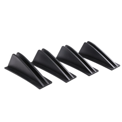 4pcs Universal Lower Rear Body Bumper Diffuser Shark Fin Diffuser Lip Splitter Shark Fins Trim