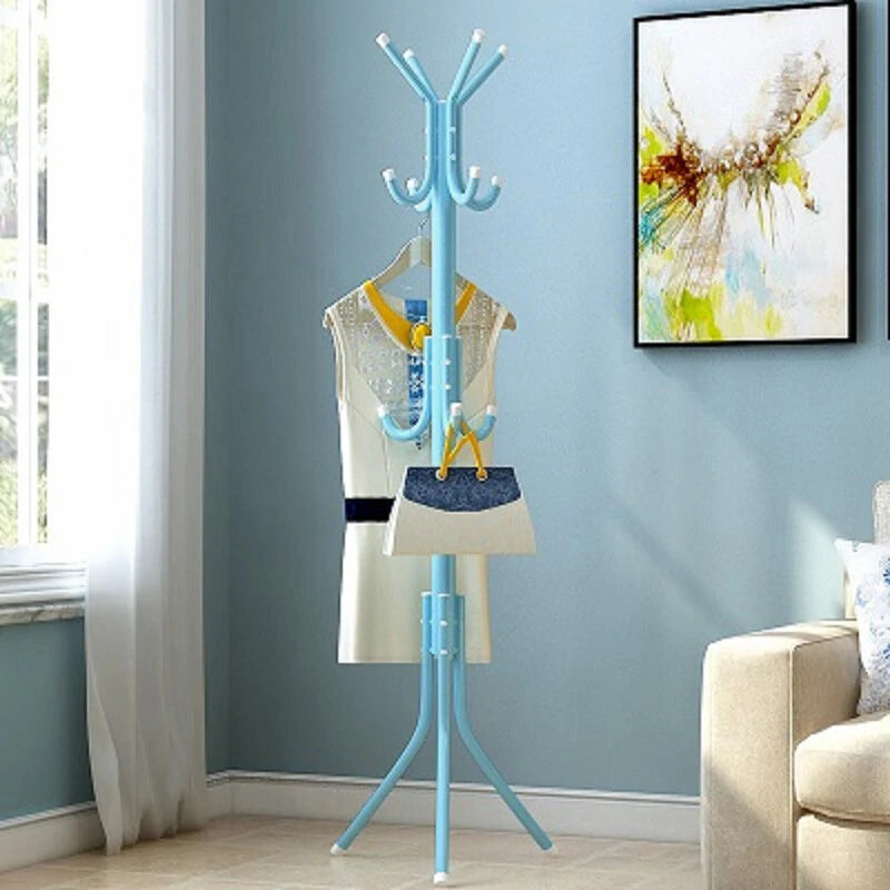 Coat Stand Garment Rack Shelf Metal Jacket Umbrella Hanger Standing 12 Hook