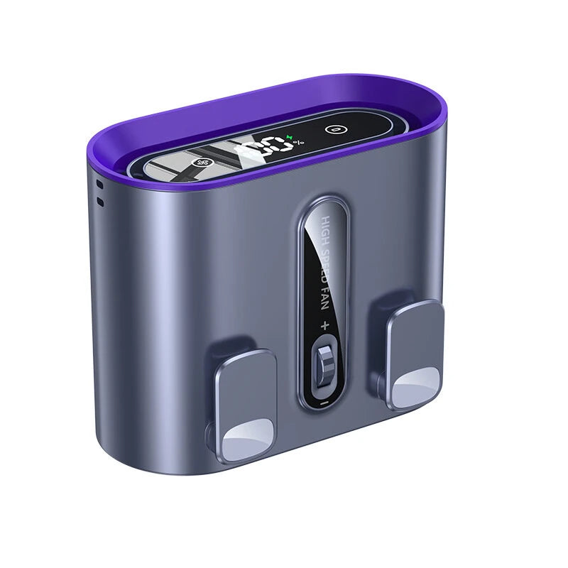 Dual Air Duct Waist-hanging Fan 100 Speeds Wind Clip 6000mAh Rechaegeable Air Cooling Brushless Fan Light Outdoor Lanyard Fan