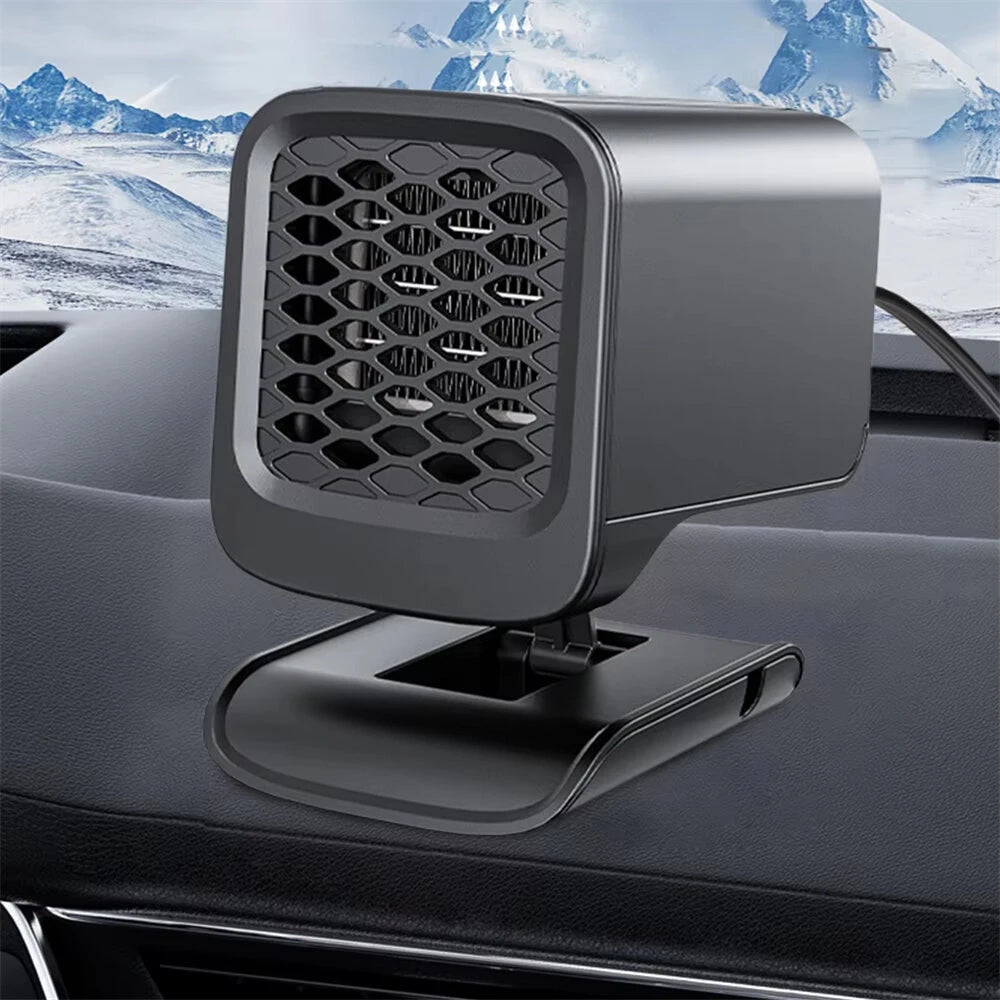 12/24V Car Electric Heater Fan 120W Windscreen Defroster Demister 360 Rotating Heater Fan Combo Defogging Defrosting Heating Fan