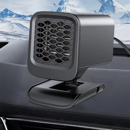 12/24V Car Electric Heater Fan 120W Windscreen Defroster Demister 360 Rotating Heater Fan Combo Defogging Defrosting Heating Fan
