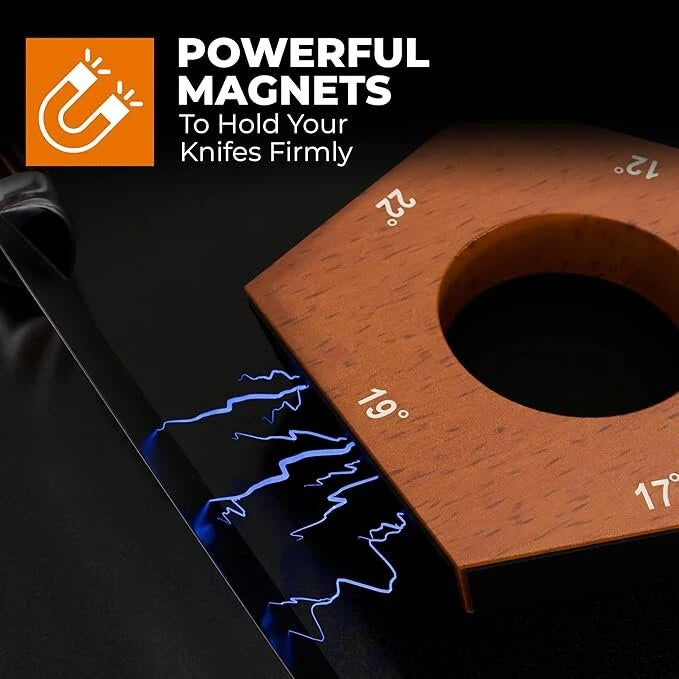 Upgrade Version Wheel Five Sided Magnetic Knife Sharpener Roller Knife Sharpener Five-Sided Magnetic Knife Sharpener Whetstone