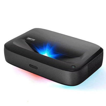 [Netfilx & Google TV Certified] ProjeStar H2 Triple Laser Mini UST Projector 1000 ANSI Lumens 1080P 8K Support Dual Band WiFi bluetooth-compatible 2G RAM 16G ROM Auto Keystone Correction & Focus Google TV Smart Home Cinema Grade Theater