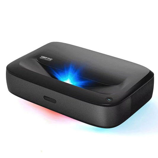 [Netfilx & Google TV Certified] ProjeStar H2 Triple Laser Mini UST Projector 1000 ANSI Lumens 1080P 8K Support Dual Band WiFi bluetooth-compatible 2G RAM 16G ROM Auto Keystone Correction & Focus Google TV Smart Home Cinema Grade Theater