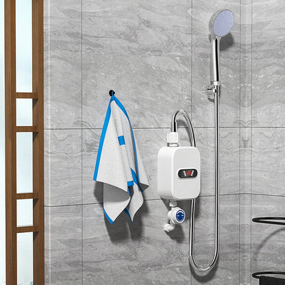 3500W 220V Mini Water Heater Hot Electric Tankless Household Bathroom Faucet with Shower Head LCD Temperature Display