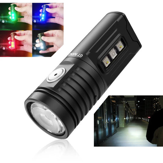 Lumintop GT NANO 5.0 1400LM EDC LED Flashlight with RGB UV Sidelight Come With 2pcs 10280 Battery USB TYPE-C Rechargeable Mini LED Torch Compact EDC Survival Tools