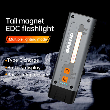 Bikight SD19 Brightness LED Flashlight with COB Sidelight White Red Blue Multi Light Source Multifunctional LED Torch Outdoor Camping Tent Light Maintenance Work Lamp