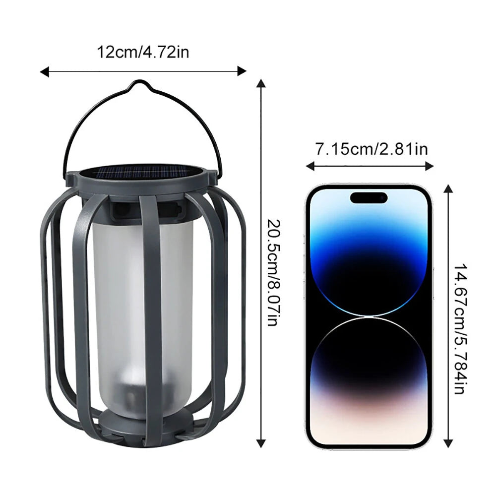 Solar Camping Lantern Portable 4-in-1 Outdoor LED Light With Tripod IPX4 Waterproof USB-C & Solar Powered Ambience