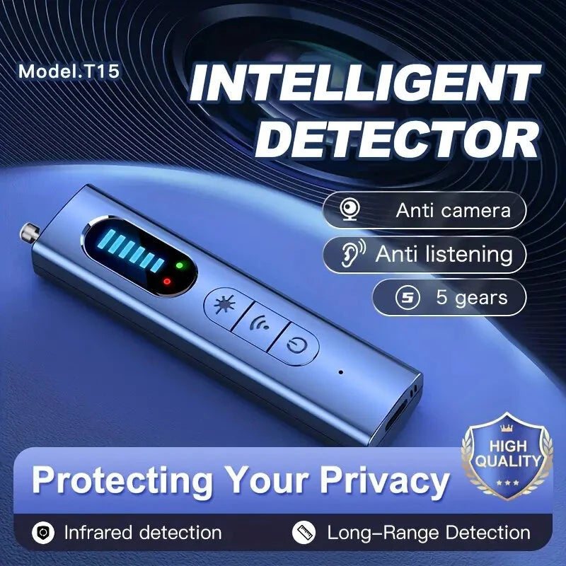 T15 Camera Detector Wireless Signal Infrared Scanner Anti-Positioning Monitoring Hotel Anti-Sneak Peek Detector 5-level Sensitivity Adjustable