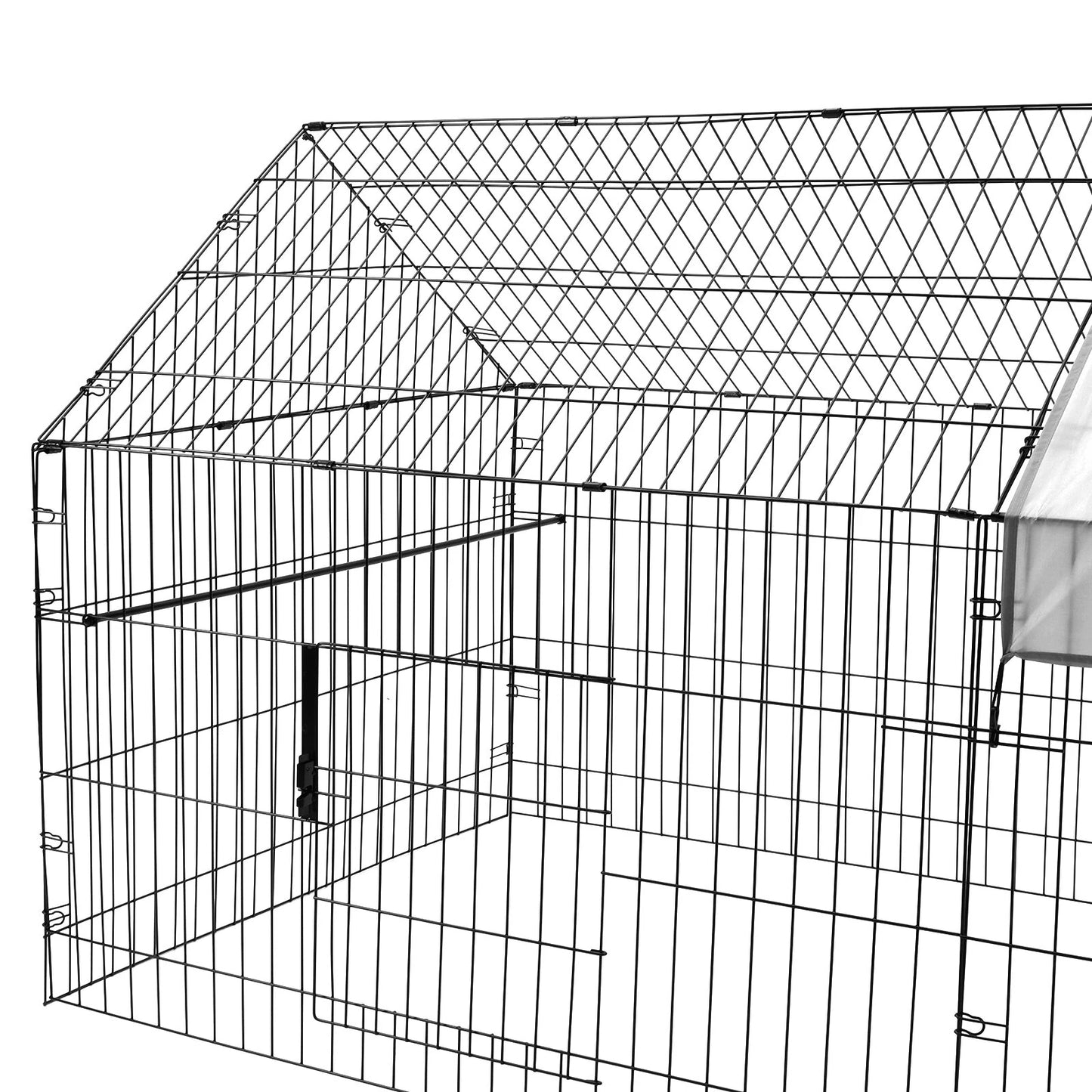 PawGiant 130'' Poultry Chicken Coop Hen House Hutch Backyard Run Nesting Box Outdoor Cage