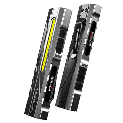 Warsun T9pro 1300LM Ultra-Bright Flashlight EDC Blade Portable Aluminum Alloy Torch with Red Laser & UV Light for Outdoor Lighting