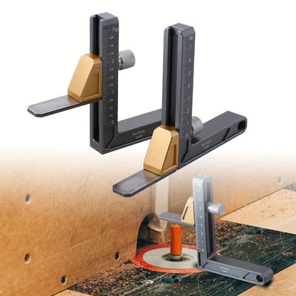 Aluminum Alloy Height Gauge Adjustable Table Saw Depth Measuring Tool Inch Metric Units Premium Woodworking Adjustable Depth Gauges for Carpentry
