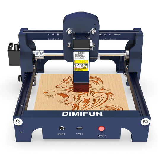 DIMIFUN D9 A45 4.5W Mini Laser Engraving Machine Laser Engraver 445nm 130x130mm High Precision DIY Cutter Engraving Speed 10000mm/min For Wood Plastic Metal Acrylic Glass Ceramic