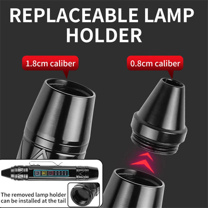 Bikight 4 LED Light Sources Pen Shape Flashlight 365nm+395nm+Yellow+White USB Rechargeable Money Pet Urine Ore Cat Fluorescent Marker Check UV Light Camping Light Inspection Light