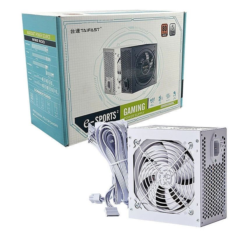 TAIFAST PT700 700W ATX Computer Power Supply 80 Plus Efficiency Certificated Active PFC Support Dual CPU SCP OPP UVP OVP Protection