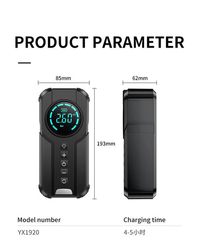 TUERBB T-JA01 16000mAh 1000A Car Jump Starter with Air Compressor Power Bank Portable Pump Cordless Inflation Emergency Battery Booster