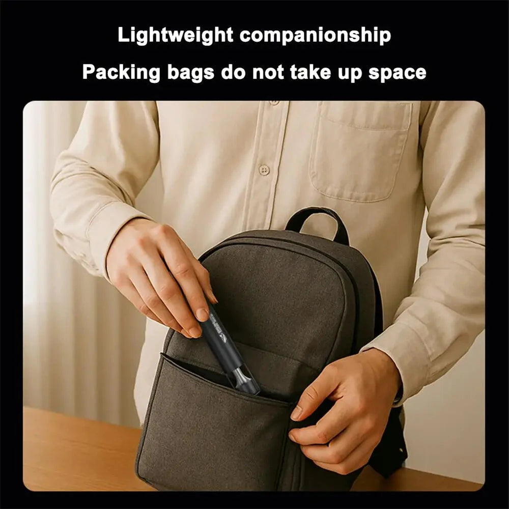 Smiling Shark 2in1 Strong Flashlight Multi-color Mood Light USB Rechargeable Built in Battery Multi Functional LED Torch, Portable For Outdoor Night Riding Camping Fishing Walking