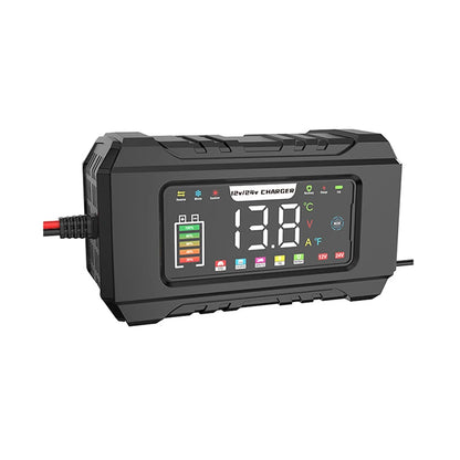 RJtianye 9 Stage Charging 12V 15A / 24V 8A Large Color Screen Battery Charger Trickle Charge Mode for 12V 2Ah-200Ah / 24V 2Ah-100Ah LiFePO4 Lead Acid Battery