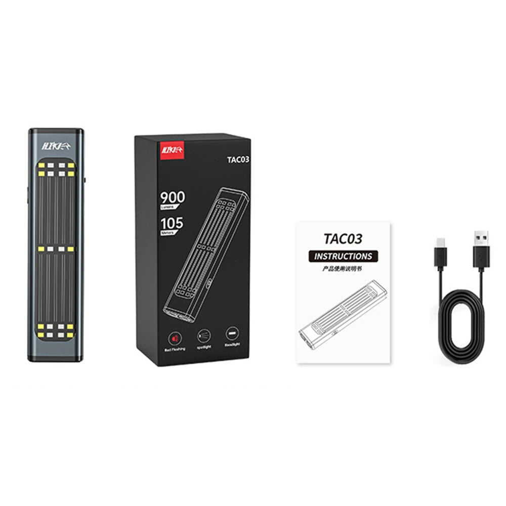 Portable LED+COB Work Light Powerful Magnetic Long-Range Type-C Rechargeable Emergency Outdoor Solar-Powered High Brightness Repair Warning Lamp