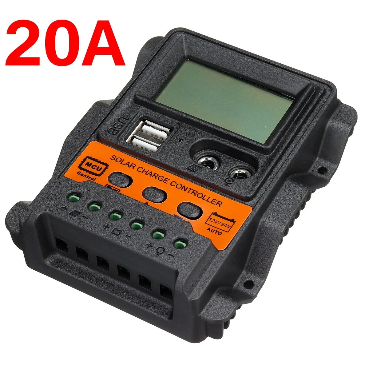 LCD Display 12V/24V 10A/20A/30A Input Solar Charge Controller Auto Parameter Adjustable MPPT Solar Panel Regulator Purism