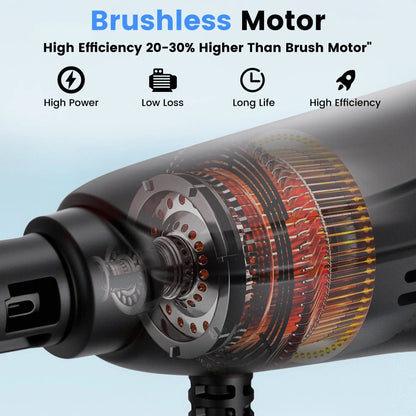 MUDIRO M-BW1 3500W Cordless Pressure Washer with 4.0Ah Batteries,220Bar 1.32 GPM Brushless Motor Portable Pressure Washer with 6 in 1 Nozzles, Power Washer for Cars, Fences, Driveways, Home, Patios