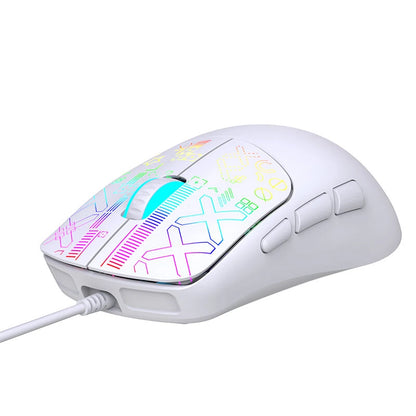 HXSJ S100 Wired Gaming Mouse 3600DPI RGB Backlit 6 Keys Ergonomic Matte Gaming Mice for PC Laptop Computer