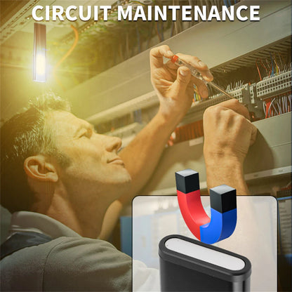 Multi-functional Super Bright LED Mini Flashlight Dual Source USB Rechargeable Work Lamp High Brightness For Camping Hiking Magnetic Back Clip Light for Work Emergency