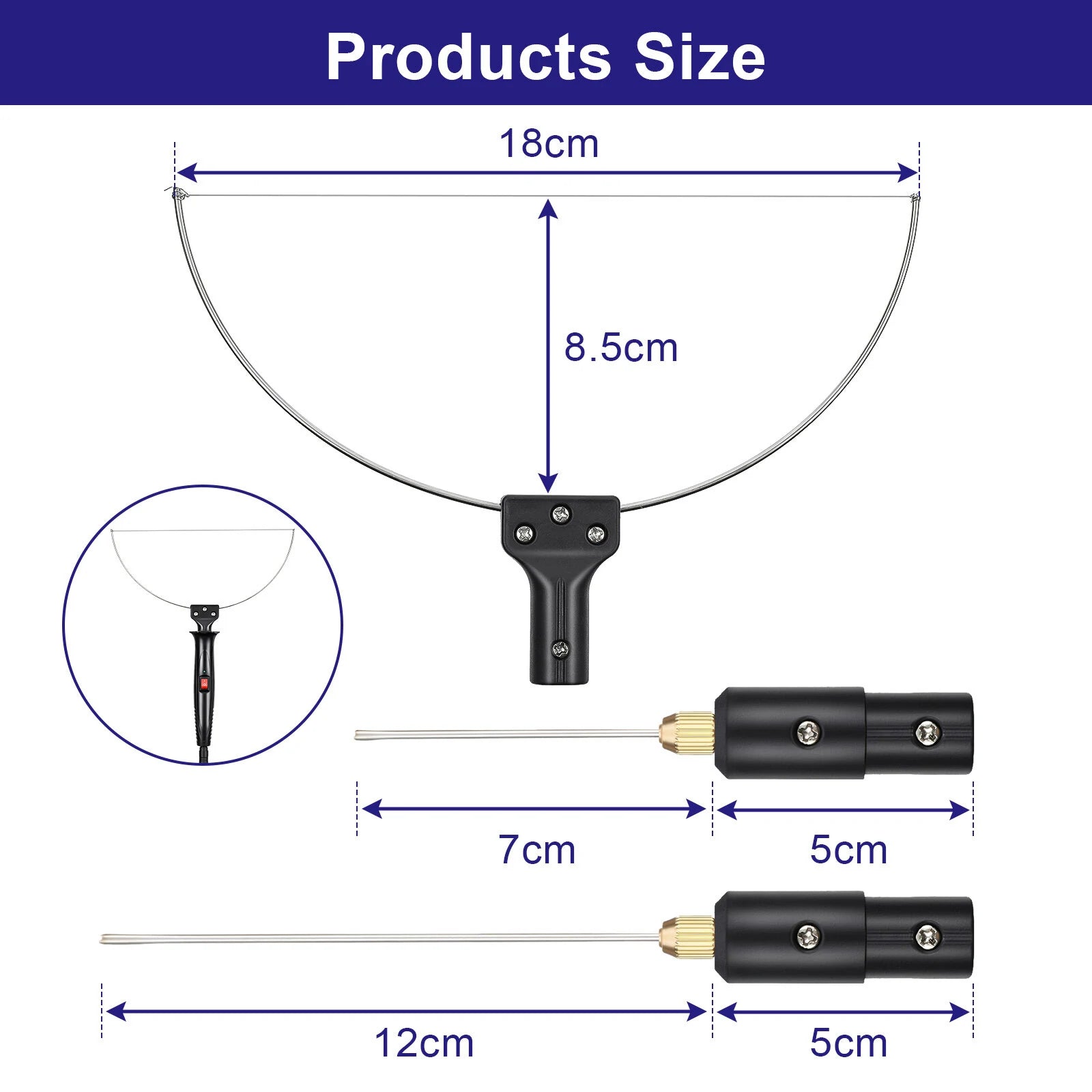 Electric Foam Cutter GOCHANGE Electric Cutting Machine Pen Tools Kit US Plug 100-240V /18W Styrofoam Cutting Pen with Electronic Voltage Transformer Adaptor For Foam Cutting, Holes Digging, Details Handling