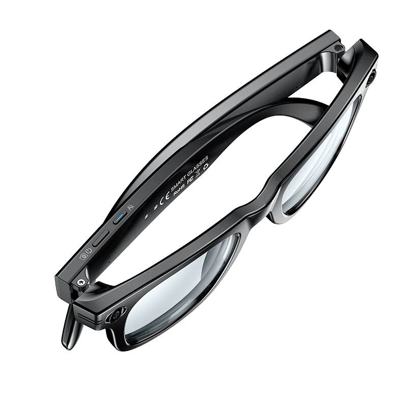 W610 AI Smart Glasses with HD Camera 8MP 32MP Interpolated WiFi bluetooth Call 3D Stereo Surround Sound Dual Noise Cancelling 35g IP65 Waterproof Smart Audio Glasses