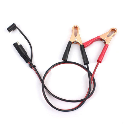 FOXSUR Battery Charger Clip Cable SAE to Alligator Clip Cable DC Cable SAE Quick Connect Charging Cable