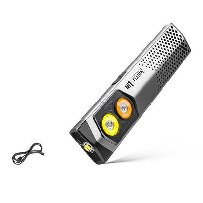 USB Rechargeable LED Multiple Colors Flashlight with Magnet and Hook Life Waterproof With Red light Power Bank Repairing Work Emergency Lantern