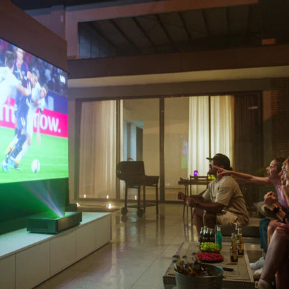 [EU Direct]ULTIMEA Thor T60 4K Triple Laser Projector 4000 ANSI Lumens UHD Resolution Google Assistant HDR10 4000:1 Contrast Video Projector Built-in AI Image Engine Dolby Atmos 100% RGB MEMC 3D Movies Home Theater Projectors with Remote Control