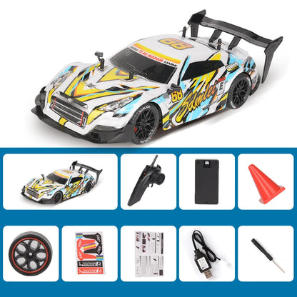1/14 2.4G 4WD Drift RC Car High Speed LED Light On-Road Racing Remote Control Vehicles Models Multi Player Competiton Toys