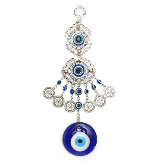 Wall Hanging Pendant Turkish Greek Blue Glass Evil Eye Amulet Lucky Eye Charm