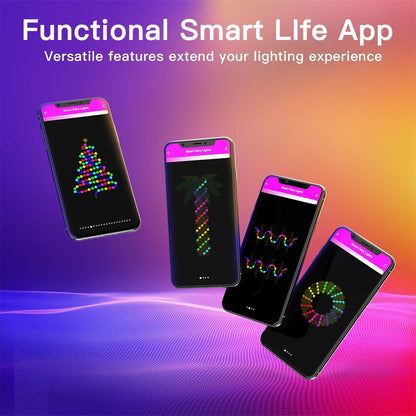 RSH Smart Tuya Wifi Bluetooth LED Light String IP65 Waterproof for Halloween Christmas Party Festival Luminous Leather String Light