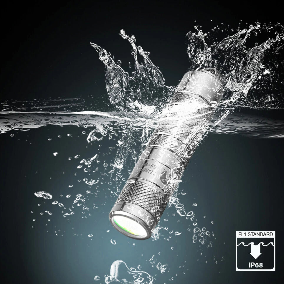 Lumintop Silver Fox 2.0 760LM EDC LED Keychain Flashlight with 14500 USB-C Charging Battery, Powerful Magnetic Tail Mini Torch Outdoor Camping Pocket Light