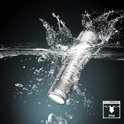 Lumintop Silver Fox 2.0 760LM EDC LED Keychain Flashlight with 14500 USB-C Charging Battery, Powerful Magnetic Tail Mini Torch Outdoor Camping Pocket Light