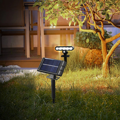 10W LED Solar Landscape Spotlight Outdoor IP55 Waterproof Adjustable 150 Angle 10W LED Auto On/Off Garden Pathway Lighting