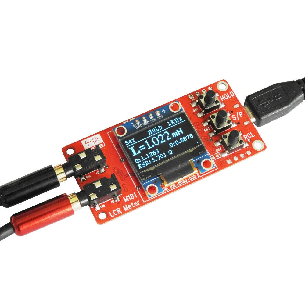 Jyetech M181 LCR Meter 18101K DIY Kit 100Hz 1KHz Test Frequency High-precision Small Value Inductance Resistance and Capacitance Measurement Module