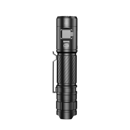 WUBEN C3 1200LM High Powerful Rechargeable Mini Flashlight with 18650 Battery Compact Waterproof Lantern for Camping EDC Self-protection LED Torch