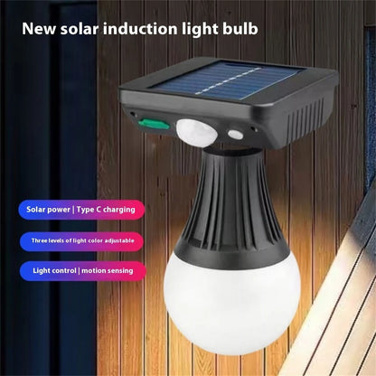 Elfeland Solar Wall Light with Motion Sensor 3 Lighting Modes Type-C Charging IP65 Waterproof for Outdoor Indoor Use Easy Installation