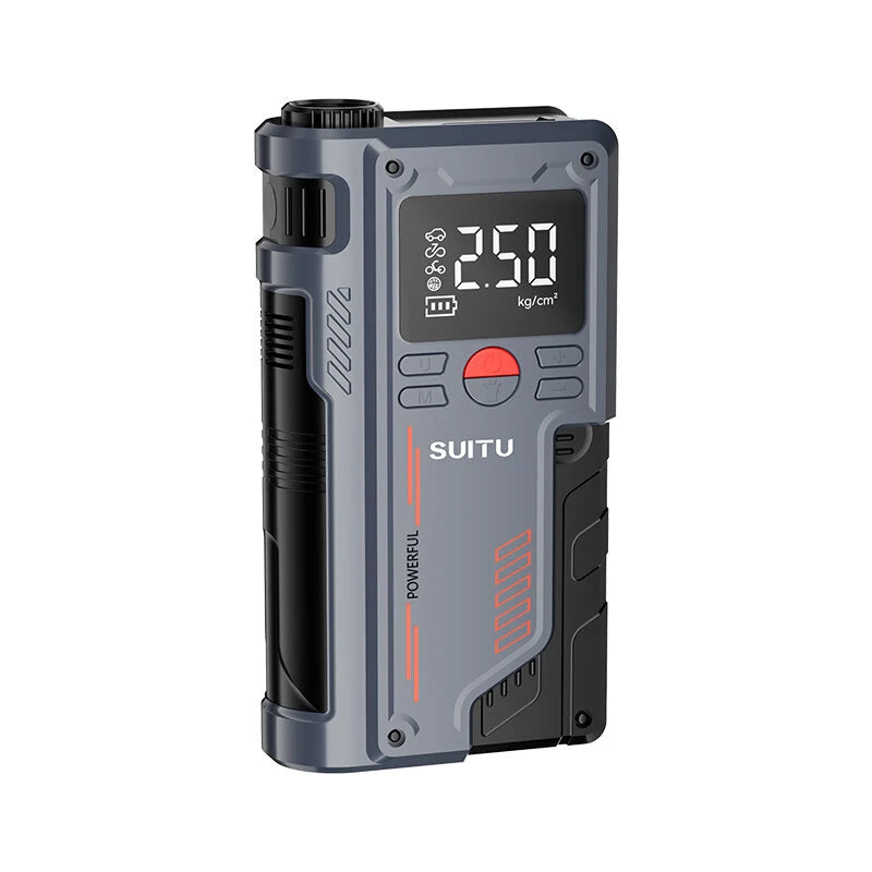 SUITU Jump Starter with Air Compressor Car Emergency Starting Power Supply 150PSI Car Air Pump All-In-One Machine Fast Inflation with LED Lighting