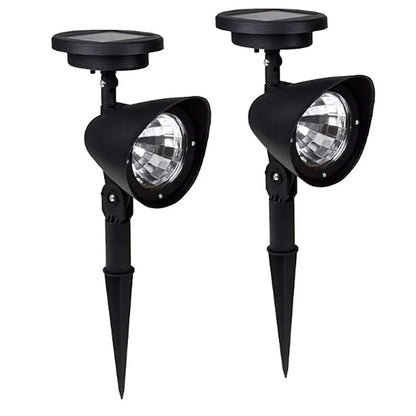2pcs 4LED Spotlight Lawn Solar Spotlight 600mAh Lithium Battery Outdoor Solar Power Lamp with Automatic On Off Sensor Waterproof Garden Lamp