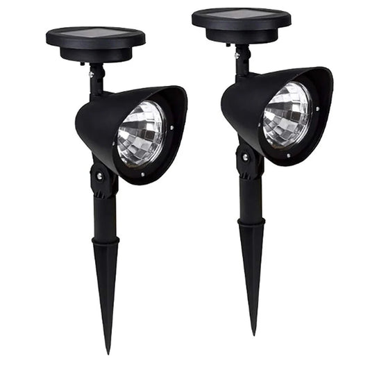 2pcs 4LED Spotlight Lawn Solar Spotlight 600mAh Lithium Battery Outdoor Solar Power Lamp with Automatic On Off Sensor Waterproof Garden Lamp