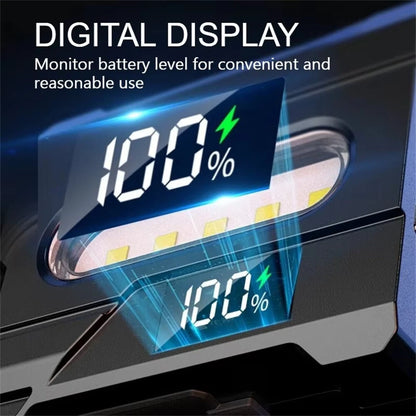 Multipurpose Dual Light Source LED Keychain Flashlight LCD Display Rotatable Pocket Work Light with Metal Clip EDC Torch for Outdoor Camping Hiking Emergency