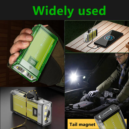 SEEKNITE S300 3600LM Ultra Bright Moonbox Flashlight Type-C Rechargeable 3000mAh Outdoor Camping Fishing Light Source Multi-function Power Bank Function EDC Tool LED Torch Lamp