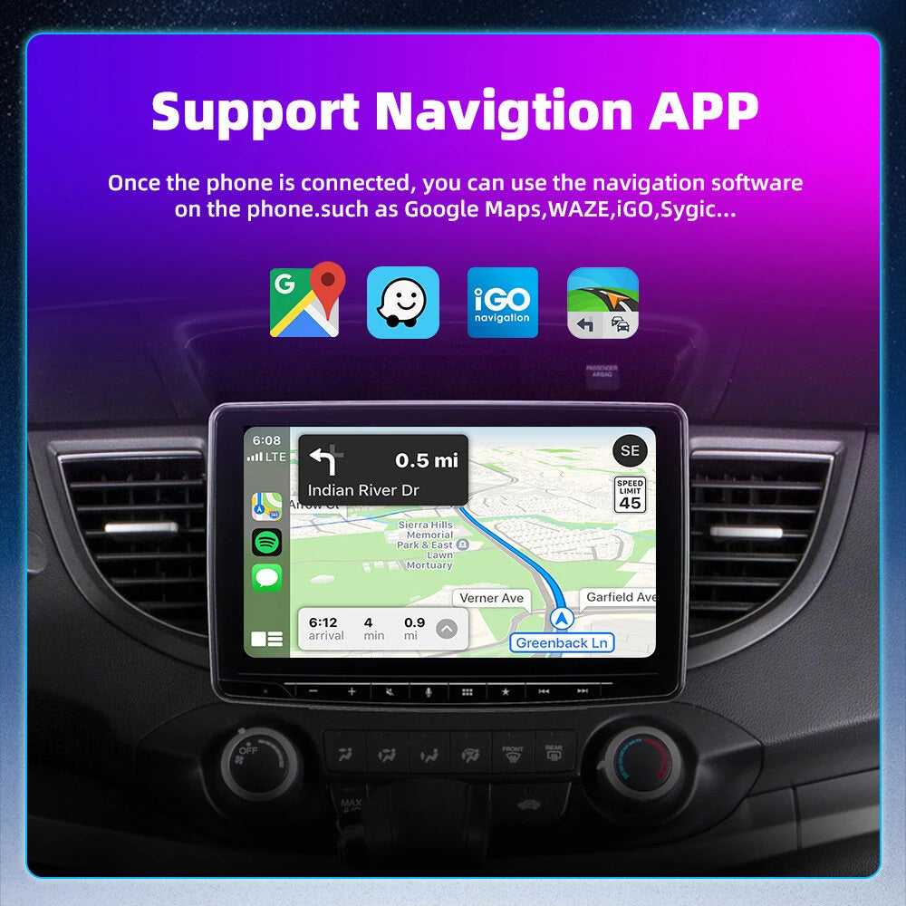 2 in 1 Wired to Wireless CarPlay Android Auto Adapter Plug & Play Voice Assistant with BT 5.0 5GHz WiFi