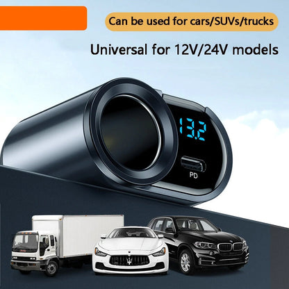 PD30W+80W+100W Car Fast Charger LCD Screen Dispaly Compatible with 100W/66W/40W/22.5W Super Fast Charge