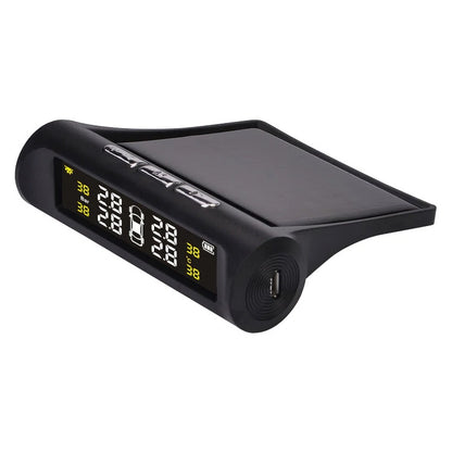 Solar Power TPMS Car Tire Pressure Alarm Monitor System Auto Security External Sensor Tyre Pressure Temperature Warning